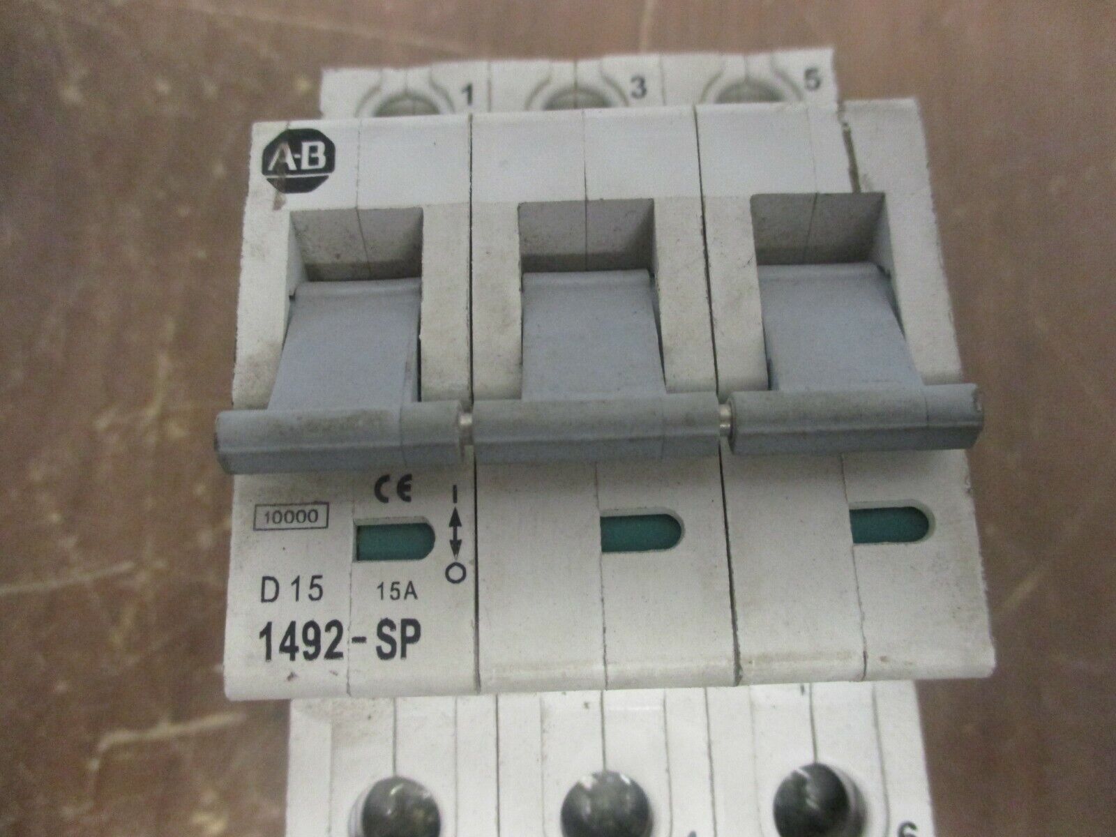 Allen-Bradley Circuit Breaker 1492-SP3D150 Ser. C 15A 480Y/277V 3P Used