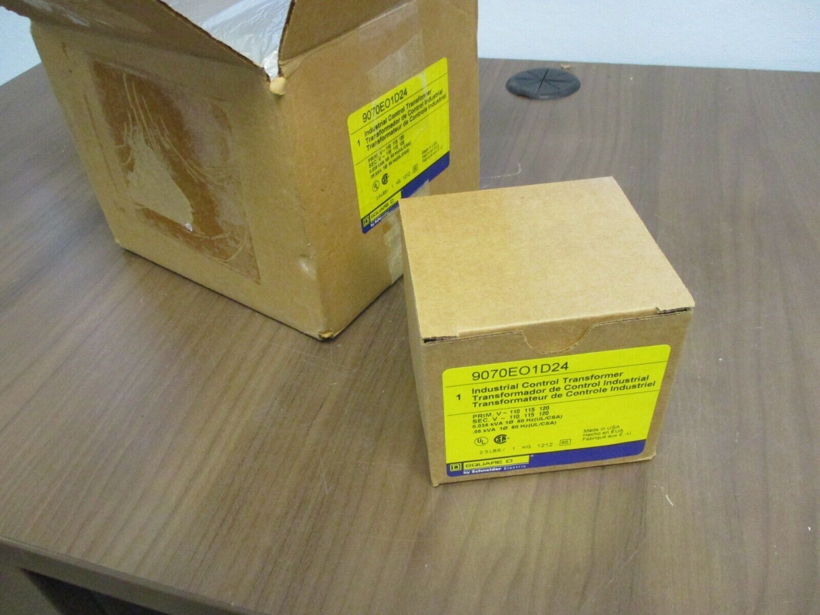 Square D Control Transformer 9070EO1D24 0.05kVA Pri:110/115/120V 1Ph New Surplus