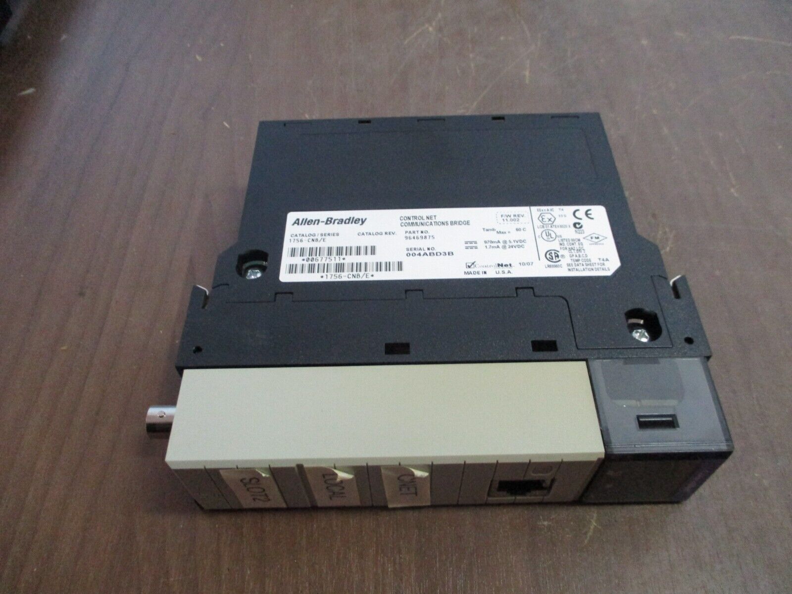 Allen-Bradley ControlLogix Control Net Comm. Bridge Module 1756-CNB/E Used