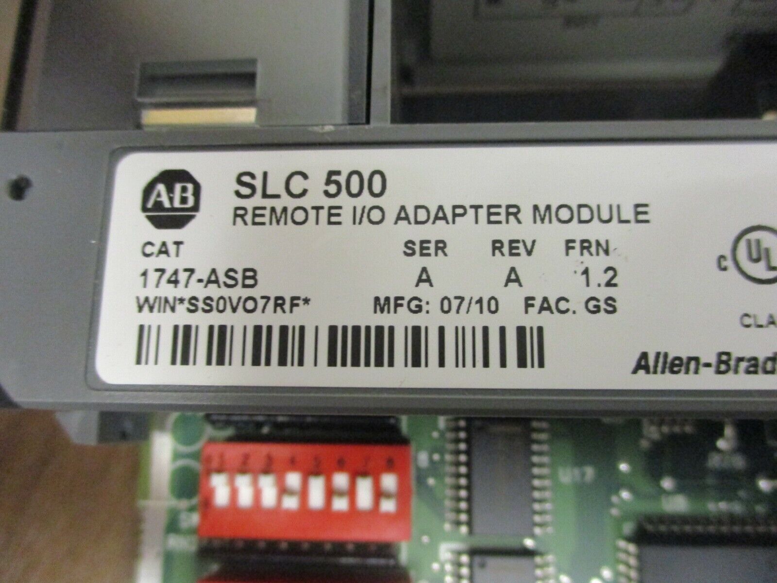 Allen-Bradley SLC 500 Analog Input Module 1747-ASB Ser. A Rev. A FRN: 1.2 Used