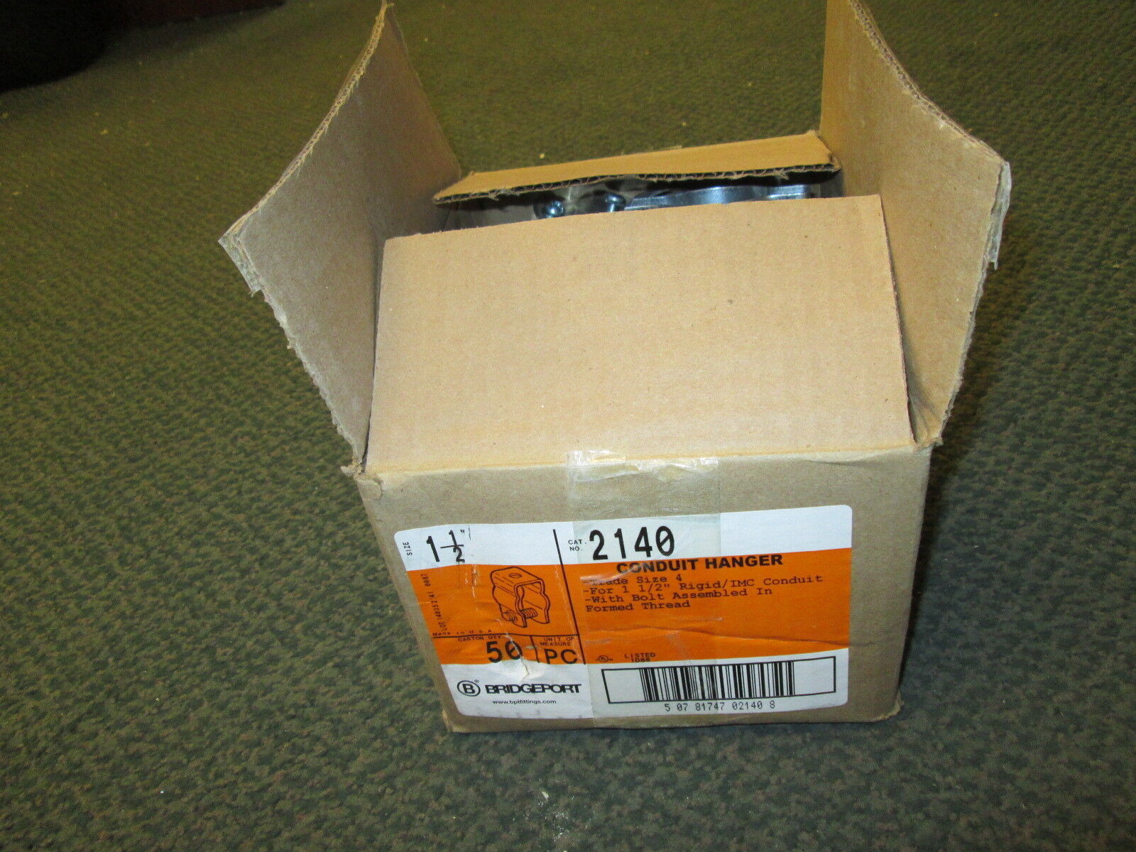 Bridgeport Conduit Hanger 2140 Size: 1/2" Trade Size: 4 "Approx. 50" New Surplus