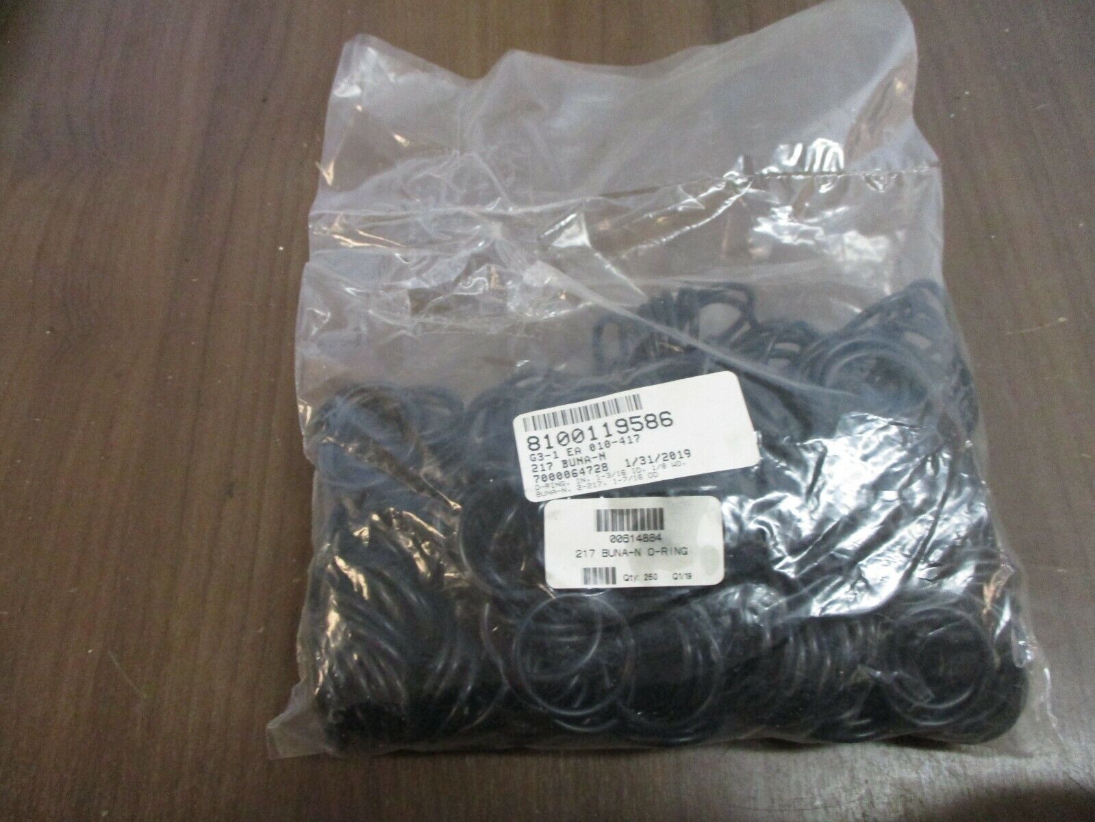 Misc. Brand 217 Buna-N O-Ring 010-417 1 3/16" ID 1 7/16" OD 1/8" Thick