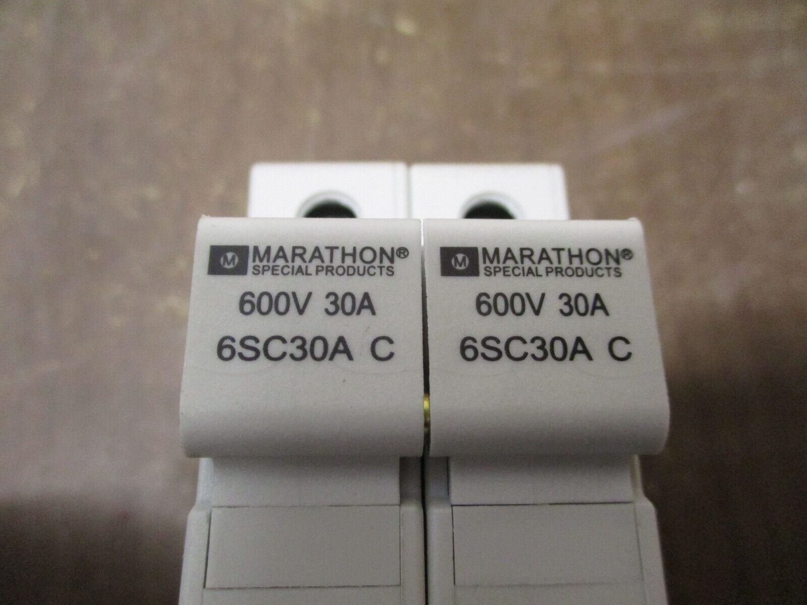 Marathon Fuse Holder 6SC30A C 30A 600V 2P *Lot of 2* Used