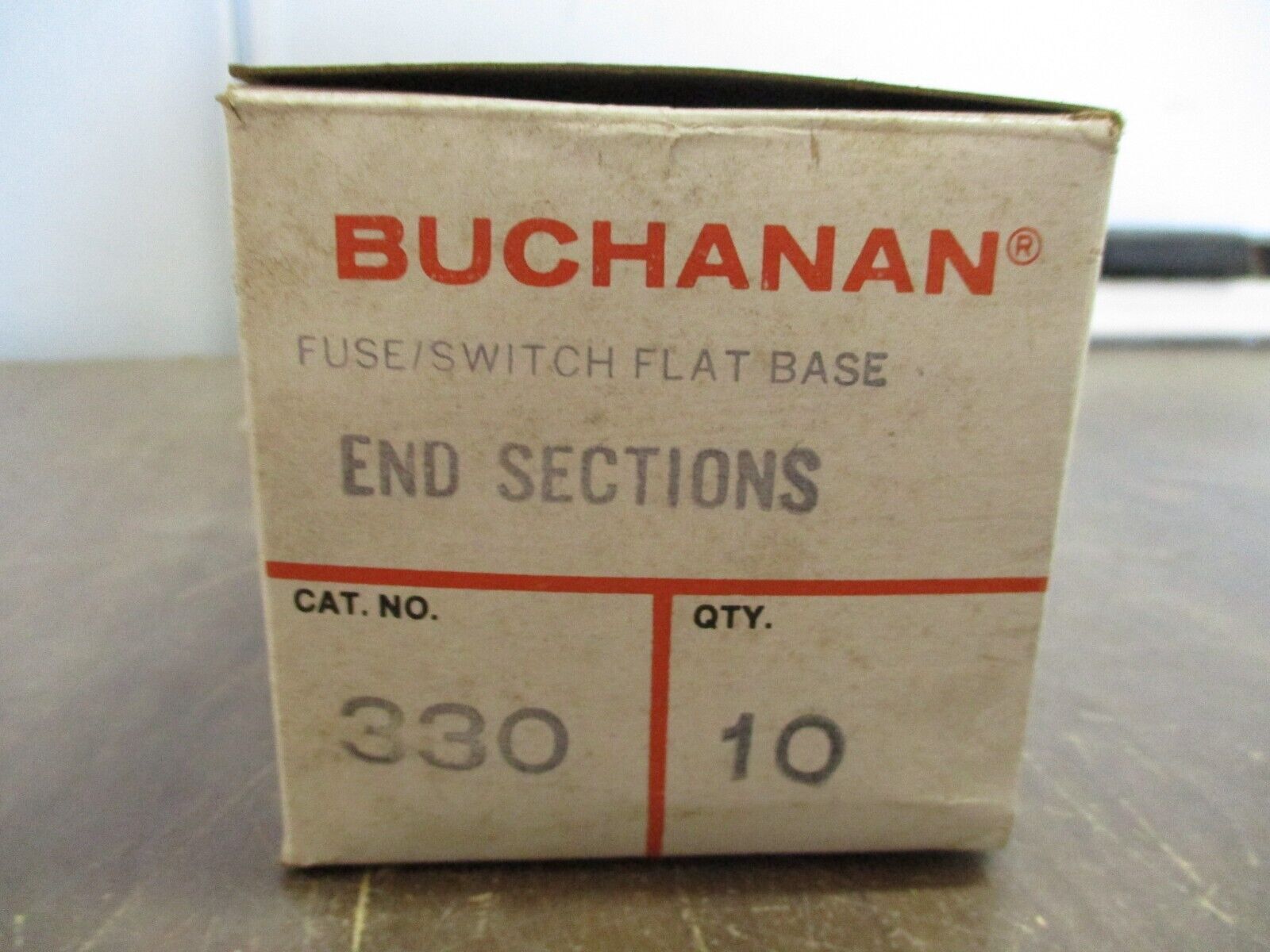 Burhanan Fuse/Switch Flat Base End Section 330 *Box of 7* New Surplus
