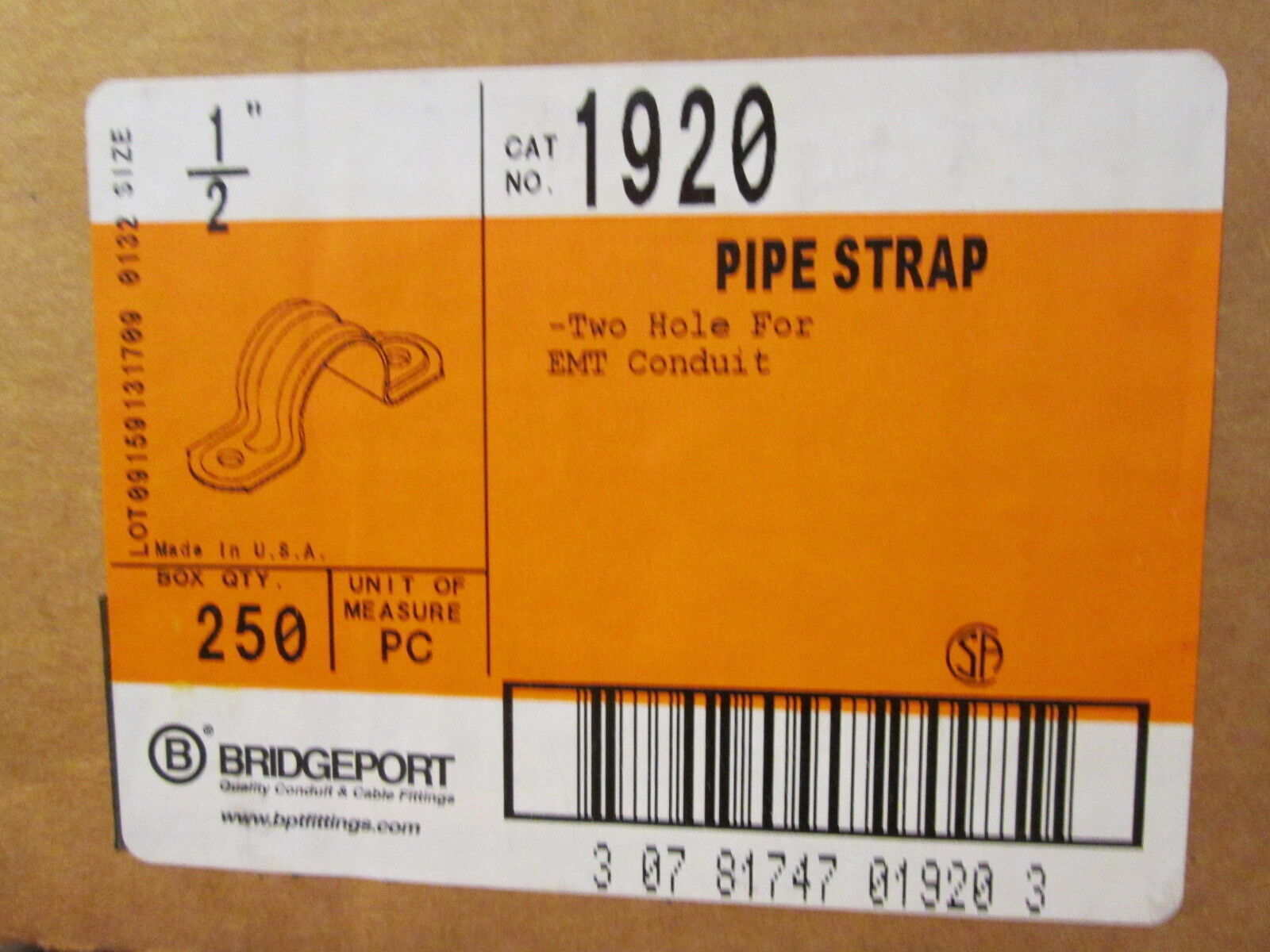 Bridgeport Pipe Step 1920 Size: 1/2" Two-Hole for EMT Conduit "Approx. 250"