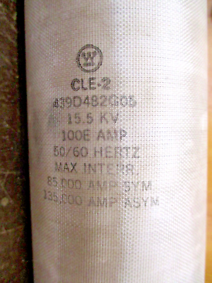 Westinghouse CLE-2 Fuse 439D482G05 15.5kV 100E 50/60Hz Used