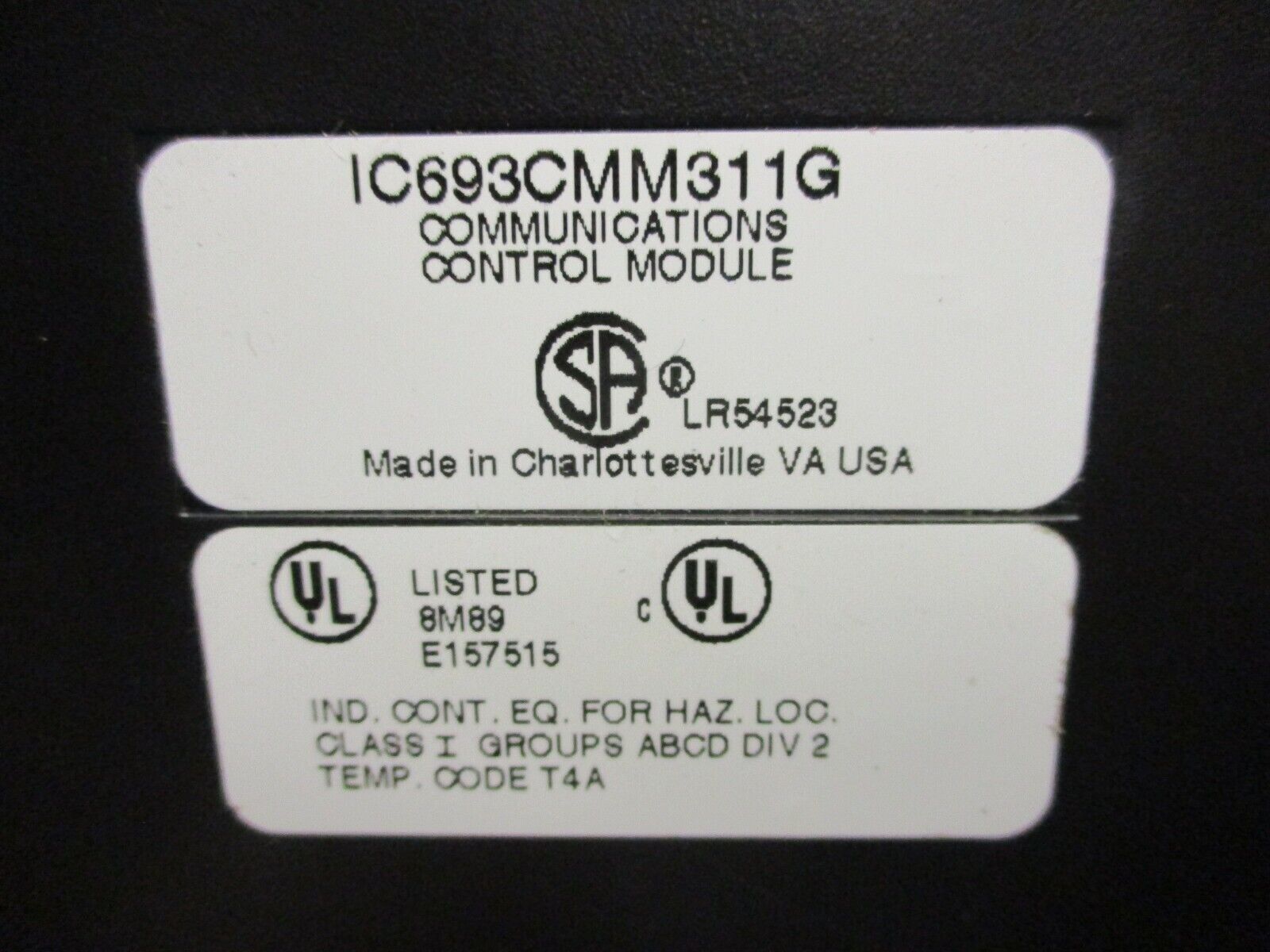 GE Fanuc Communications Control Module IC693CMM311G Used