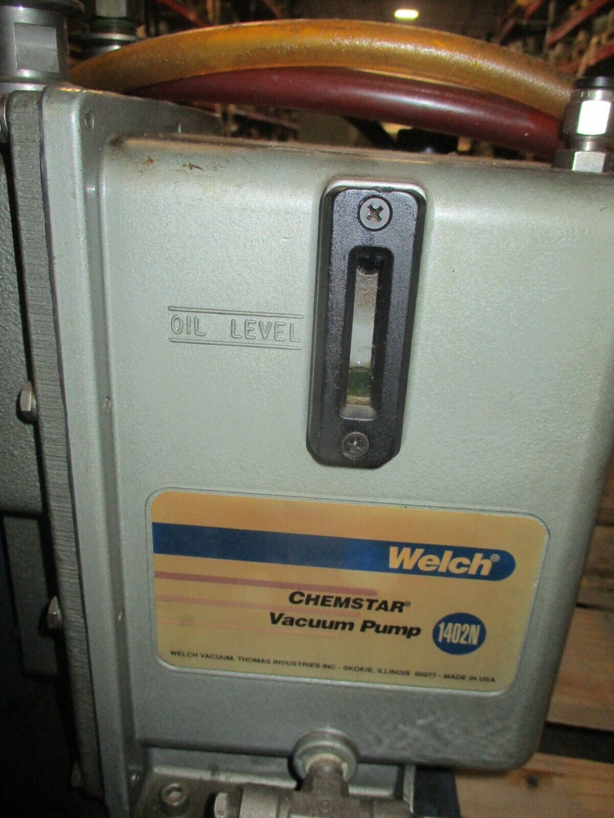 Welch Chemstar Vacum Pump 1402N 1/2HP 115/230V 60HZ 1Ph Used.