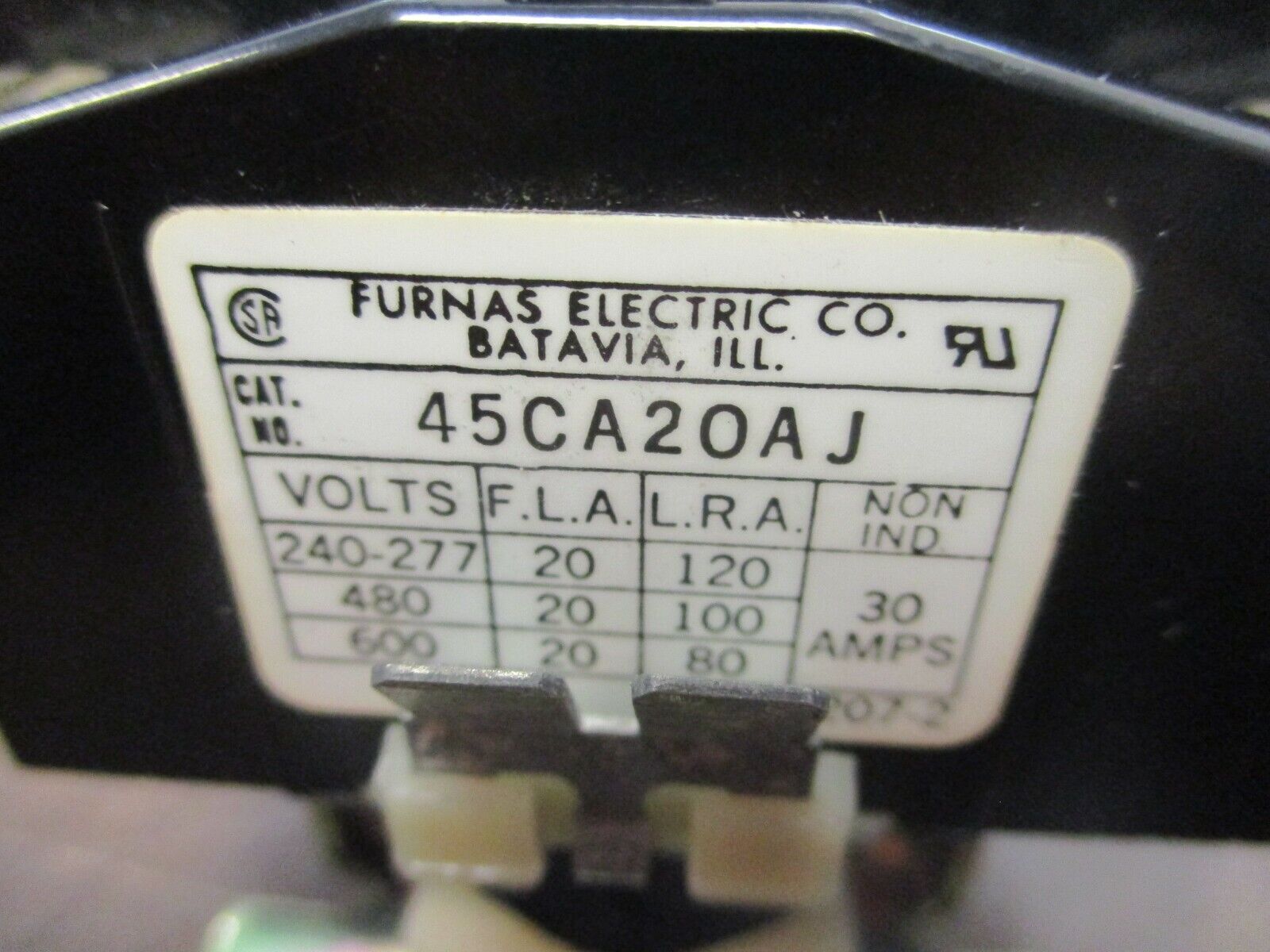 Furnas Contactor 45CA20AJ Ser. A 24V Coil 20A 600V Used