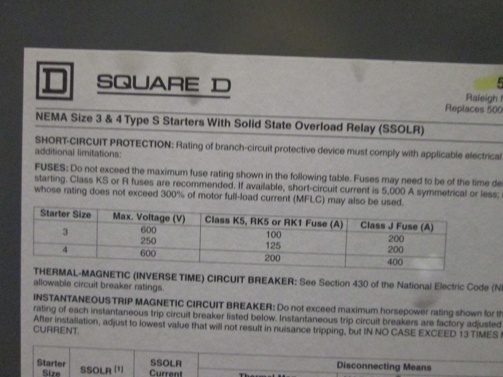 Square D Breaker Combination Size 3 FAL360901212 120V Coil New Surplus