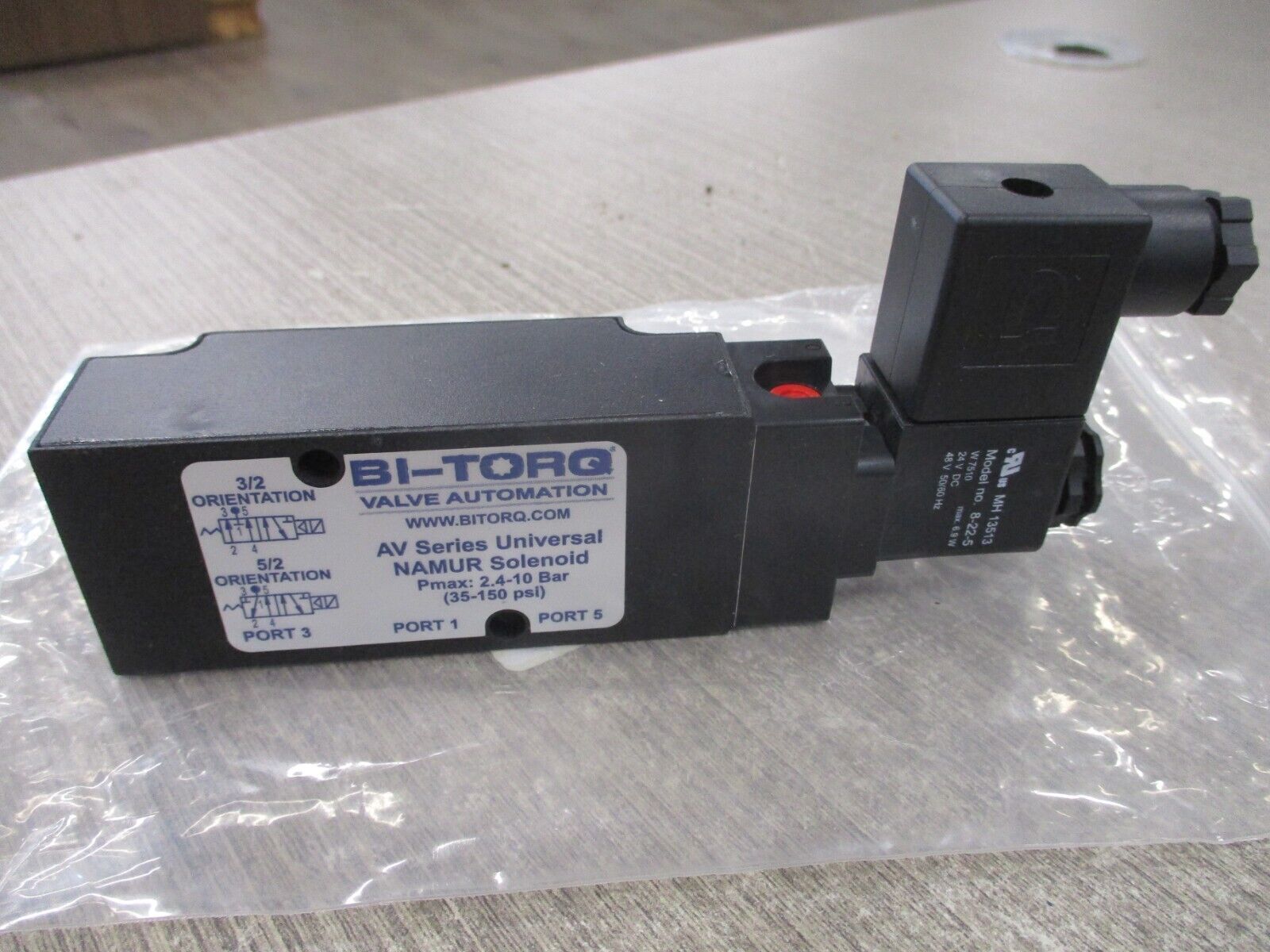 Bi-Torq AV Series Universal NAMUR Solenoid Valve AV0SOL-4-24VDC-1.8 New Surplus