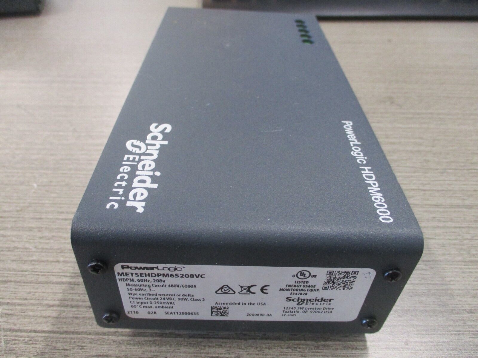 Schneider Electric PowerLogic HDPM6000 Base Unit METSEHDPM6S208VC 480V 6000A