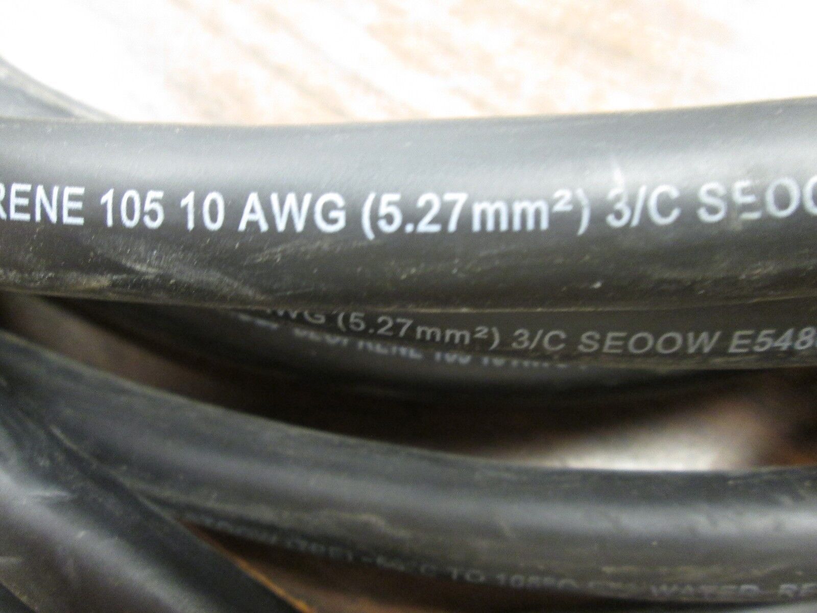 CCI 3 Conductor Wire E54864 10AWG CU Approx. 25.5 ft Used