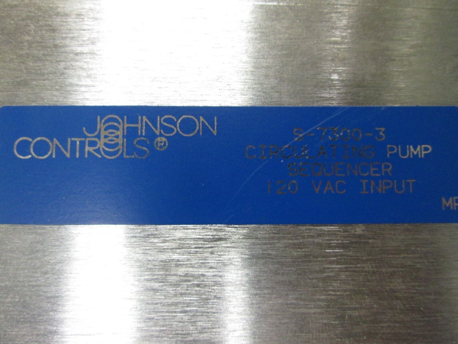 Johnson Controls Circulating Pump Sequencer S-7300-3 120VAC Used
