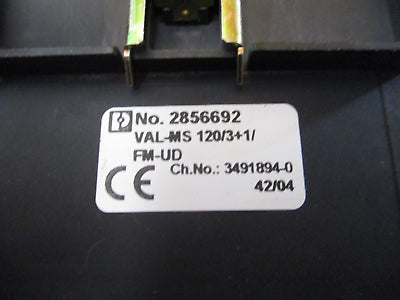 Phoenix Contact Surge Arrester Base VAL-MS 120/3+1/FM-UD Used