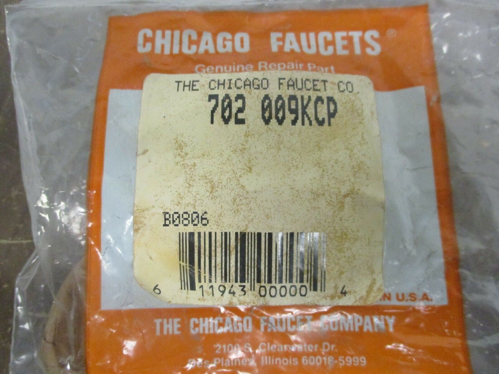 Chicago Faucets Flange & Nut Kit 702 009KCP New Surplus