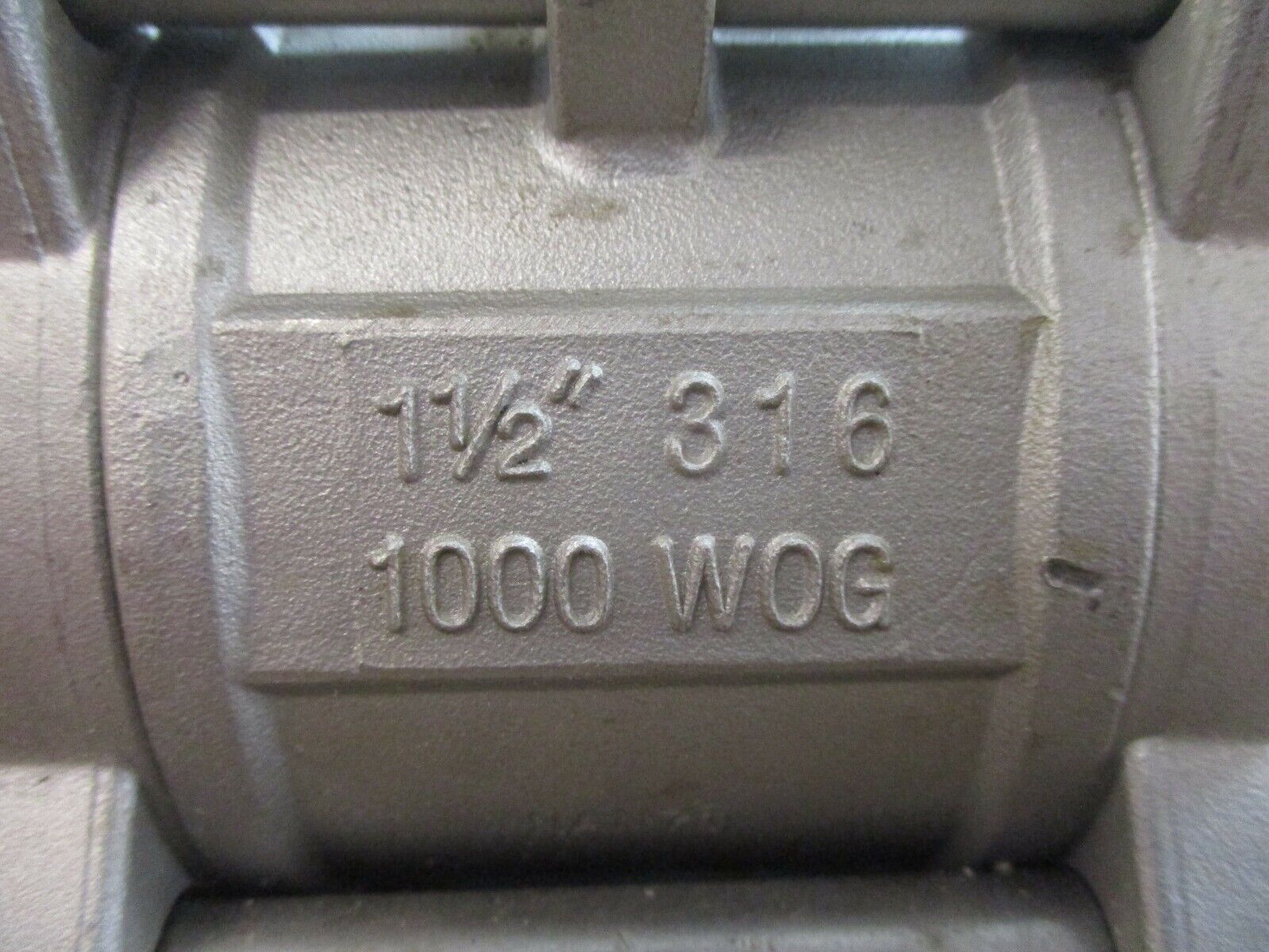 Misc. Brand Stainless Steel Ball Valve Size: 1½" 1000WOG *No Handle* Used
