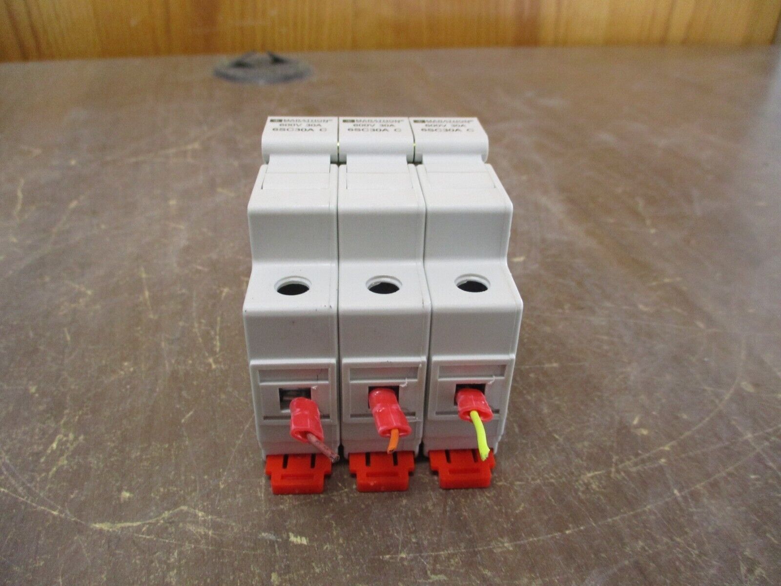 Marathon Fuse Holder 6SC30A C 30A 600V 3P *Lot of 2* Used
