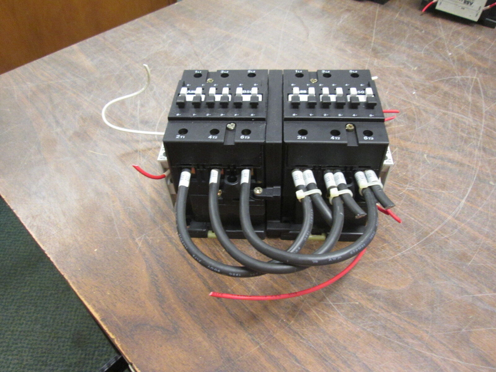 ABB Reversing Contactor B50 120V Coil 65A 600V w/ (2) Aux Contacts Used