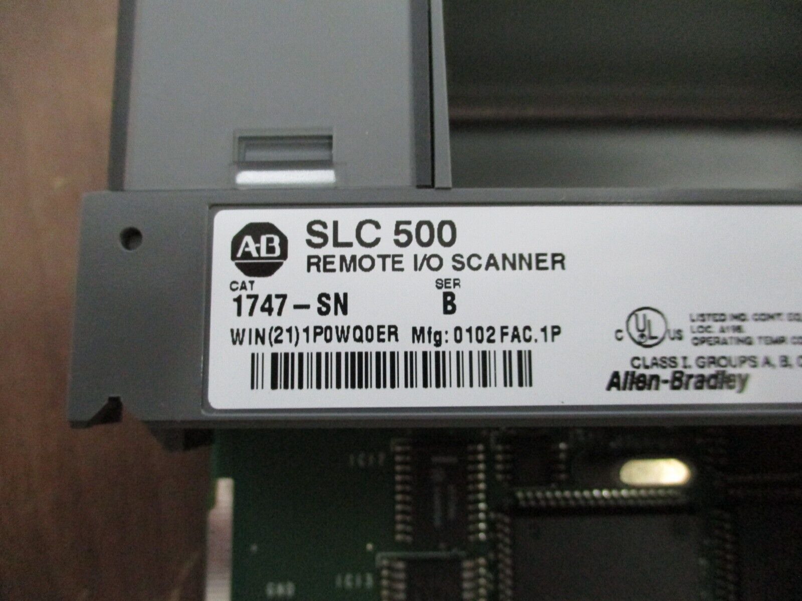Allen-Bradley SLC500 Remote I/O Scanner 1747-SN Ser. B Host FRN: 1.0b Used