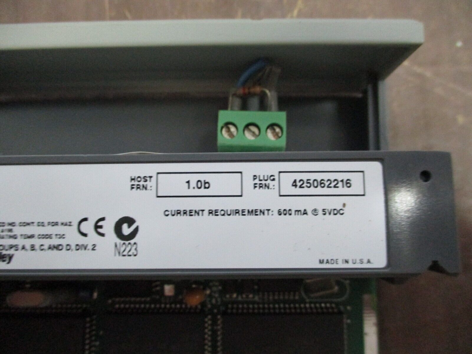 Allen-Bradley SLC500 Remote I/O Scanner 1747-SN Ser. B Host FRN: 1.0b Used