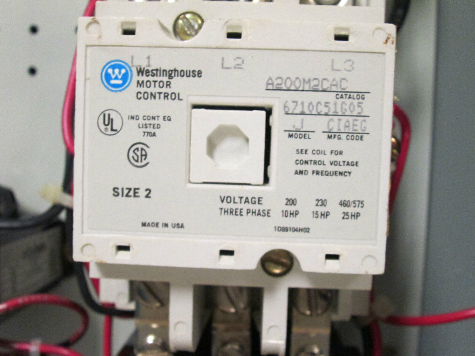 Westinghouse Fusible Combination A204S2ACA-BJ2LT Size 2 100A New Surplus