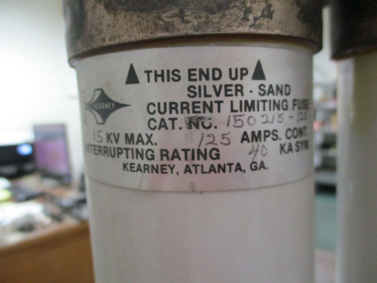 Kearney Current Limiting Fuse 150 215-125 125A 15KV Used