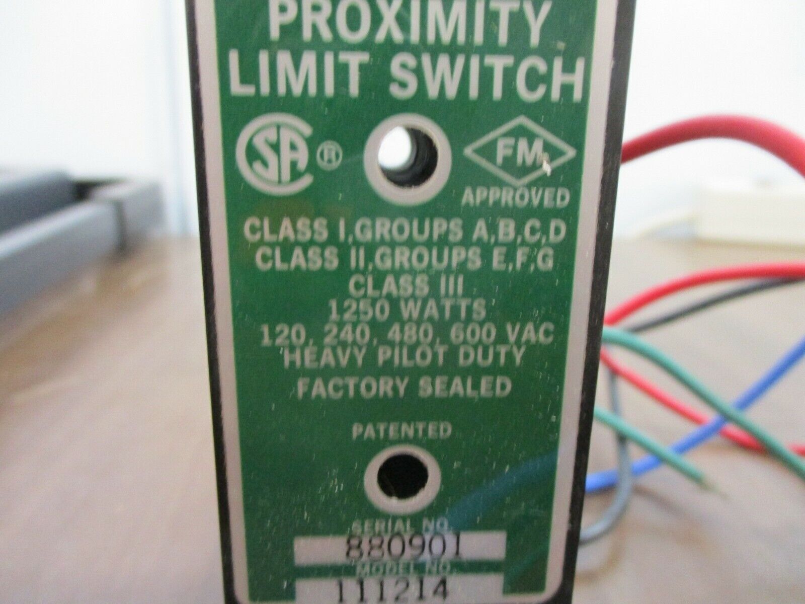 General Equipment GO Proximity Limit Switch 111214 1250W 120/240/480/600V