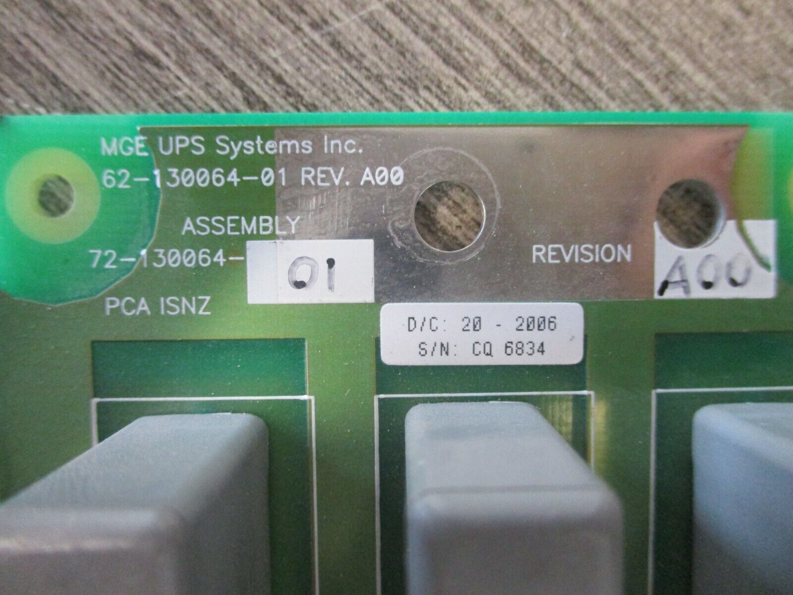 MGE Relay Board Assembly 72-130064-01 Rev. A00 Used