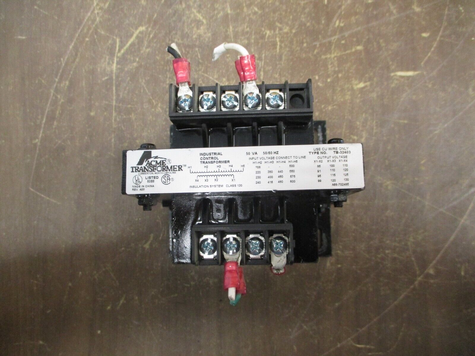 Acme Transformer Control Transformer TB-32403 50VA Pri: 208/240/480/600V 50/60Hz
