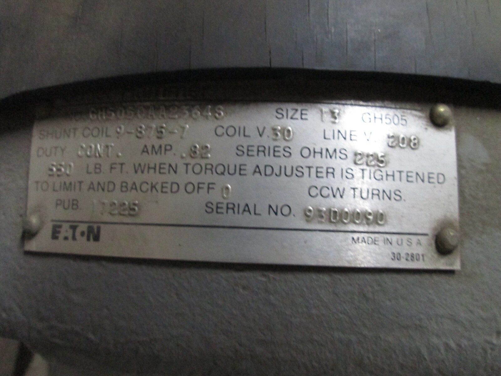 Emerson DC Motor w/ Blower & Brake 3680B152000 20HP 500VDC 300/150 UPC Field