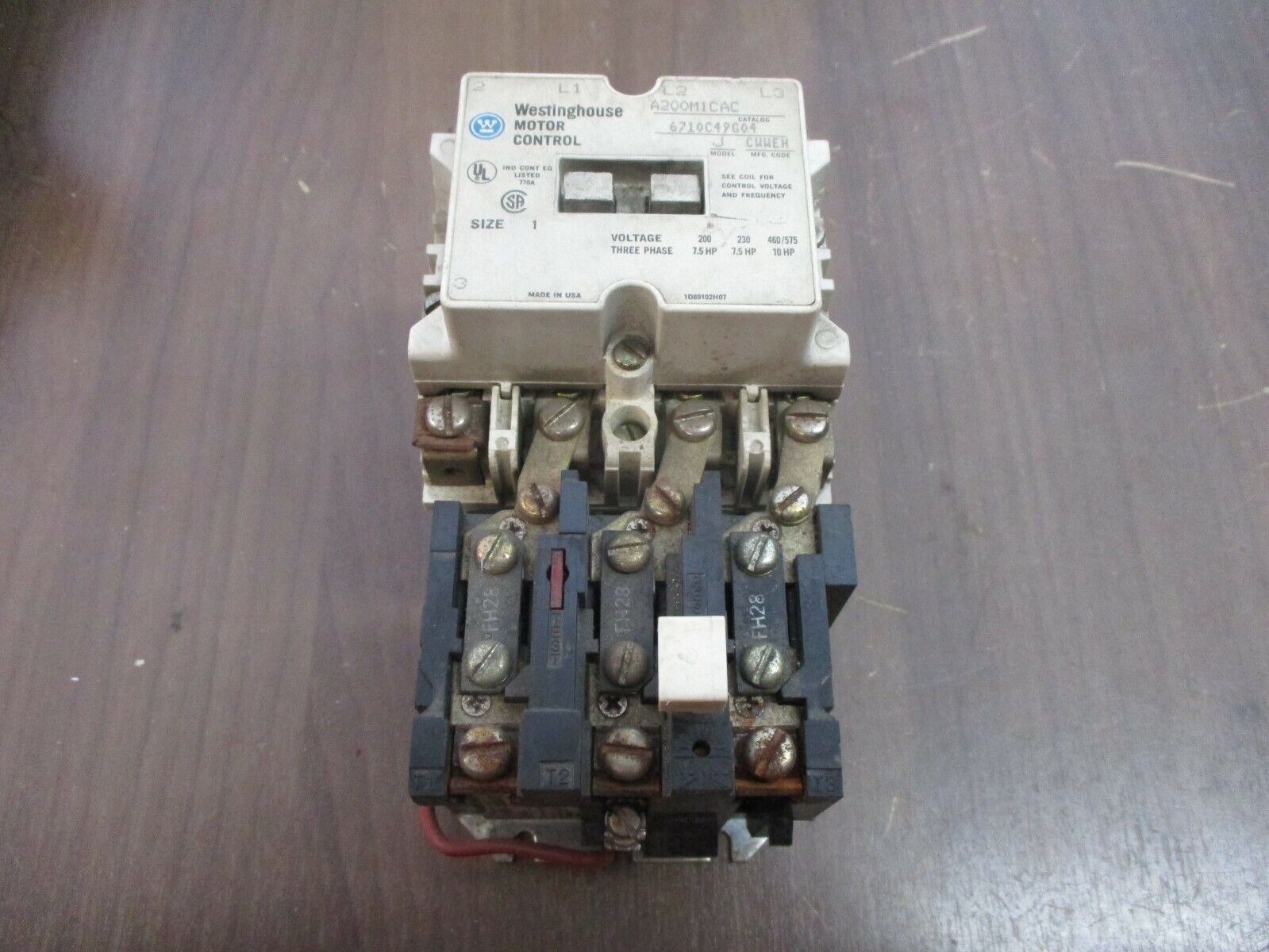 Westinghouse Size 1 Contactor A200M1CAC 120V Coil Used