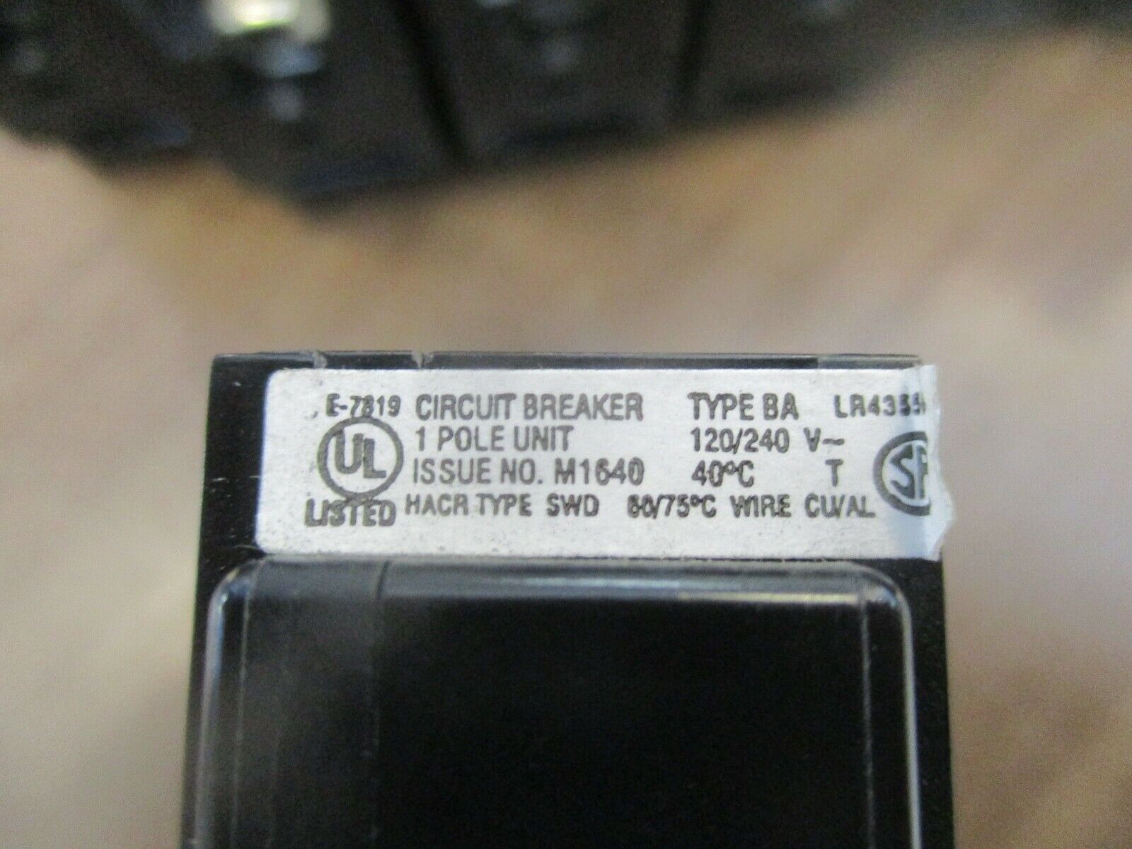 Cutler-Hammer/Westinghouse Circuit Breaker BA120 20A 120/240V 1P *Lot of 20*