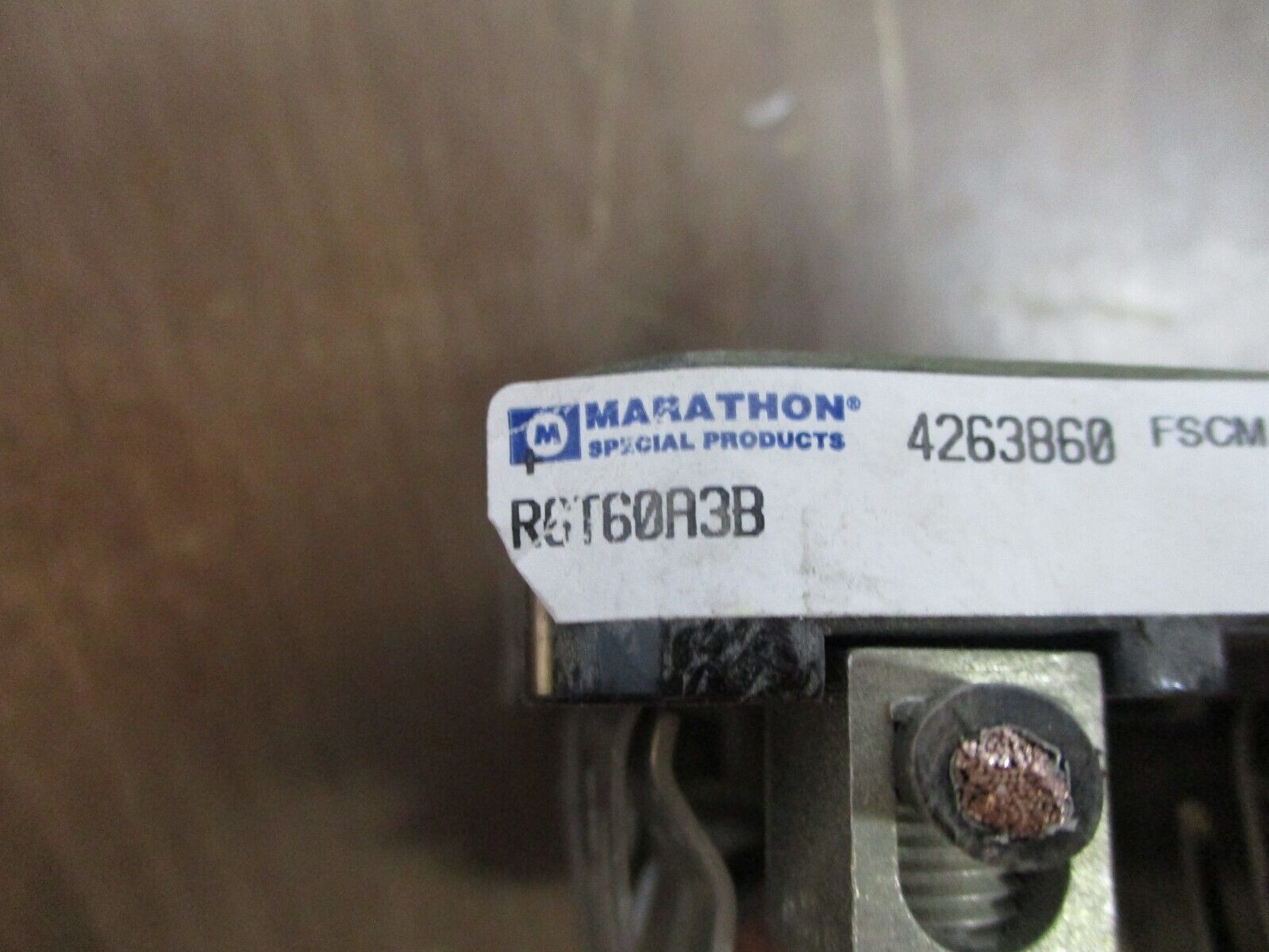 Marathon Fuse Block R6T60A3B 60A 600V 3P w/ (3) 60A Fuses Used