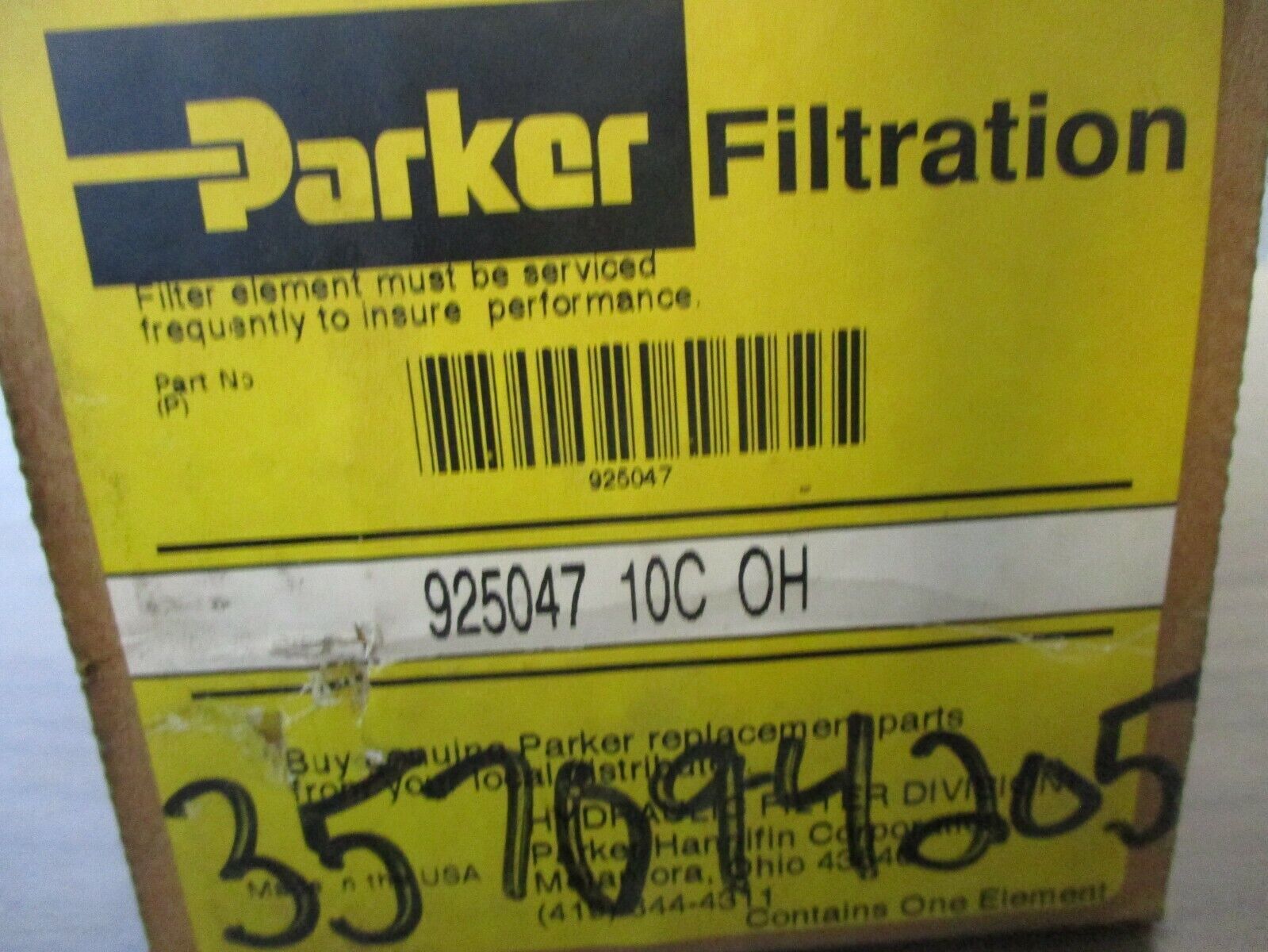 Parker Filter Element 925047 10C OH New Surplus
