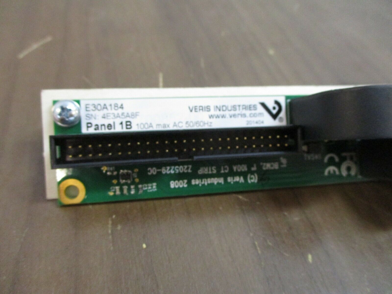 Veris Panel 1B CT Strip E30A184 100 A 50/60Hz Used
