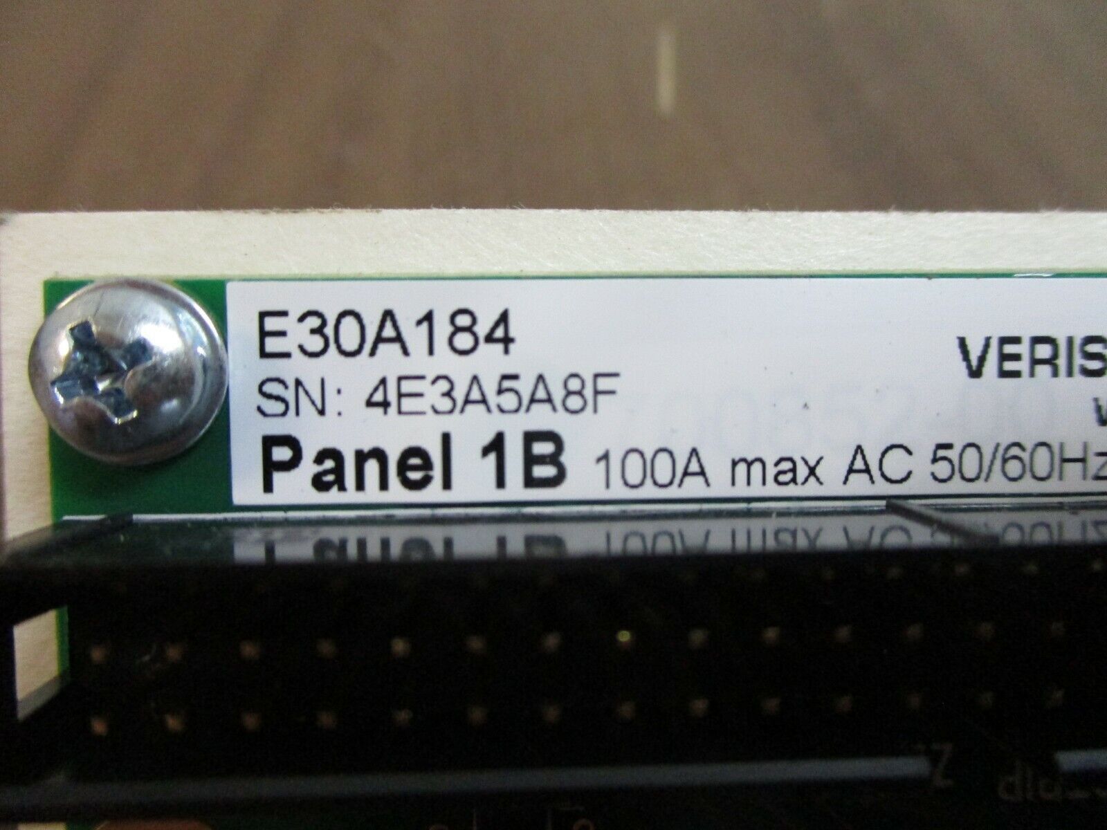 Veris Panel 1B CT Strip E30A184 100 A 50/60Hz Used