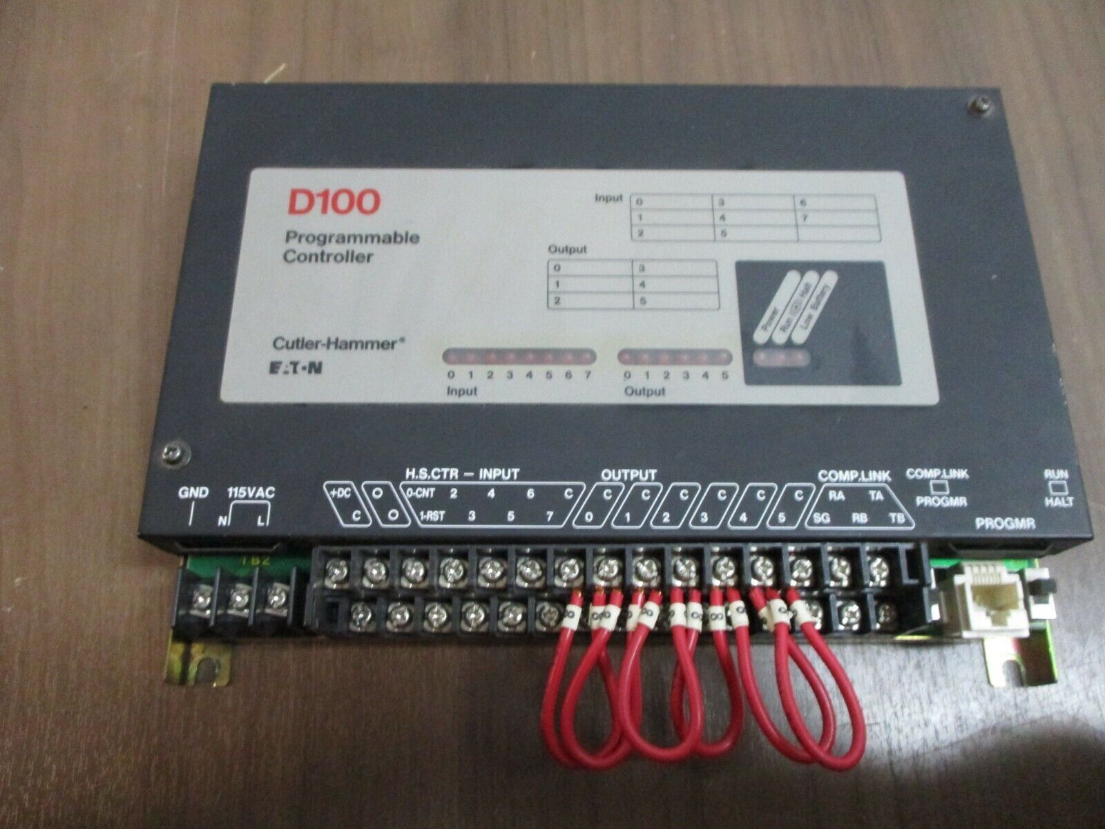 Eaton/Cutler-Hammer D100 Programmable Controller D100CR14 Ser. A1 115VAC Used