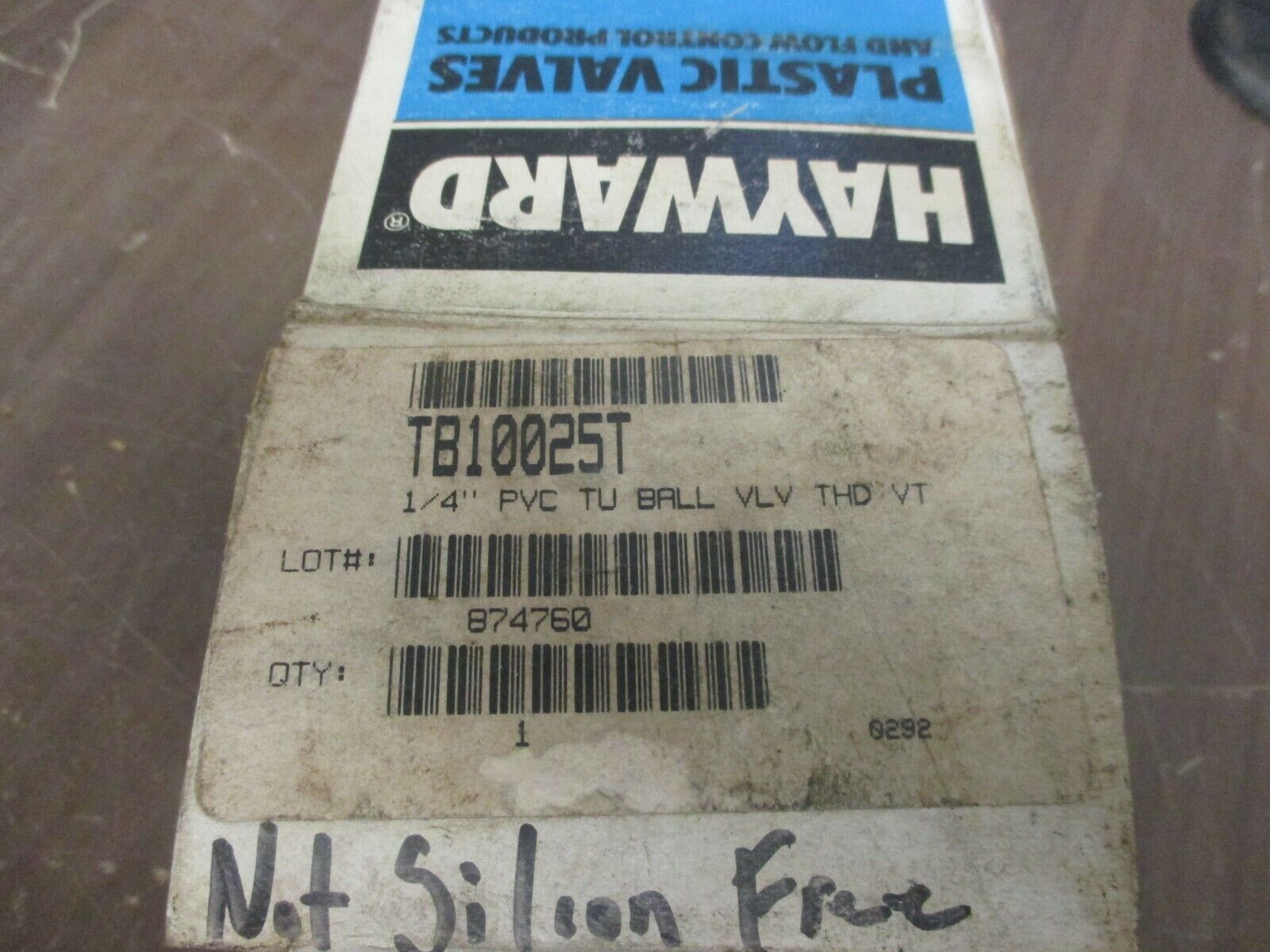 Hayward Ball Valve TB10025T 1/4" PVC New Surplus