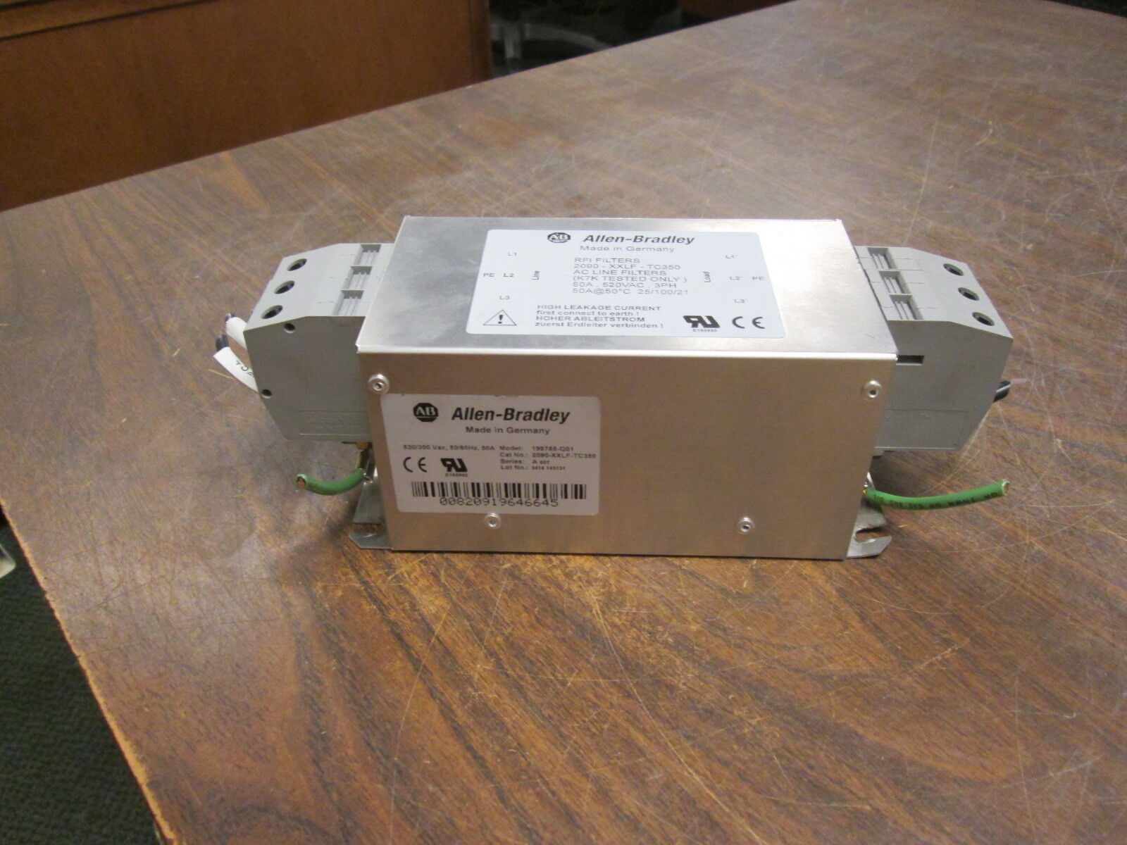 Allen-Bradley RFI/AC Line Filters 2090-XXLF-TC350 50A 520V 3Ph Used