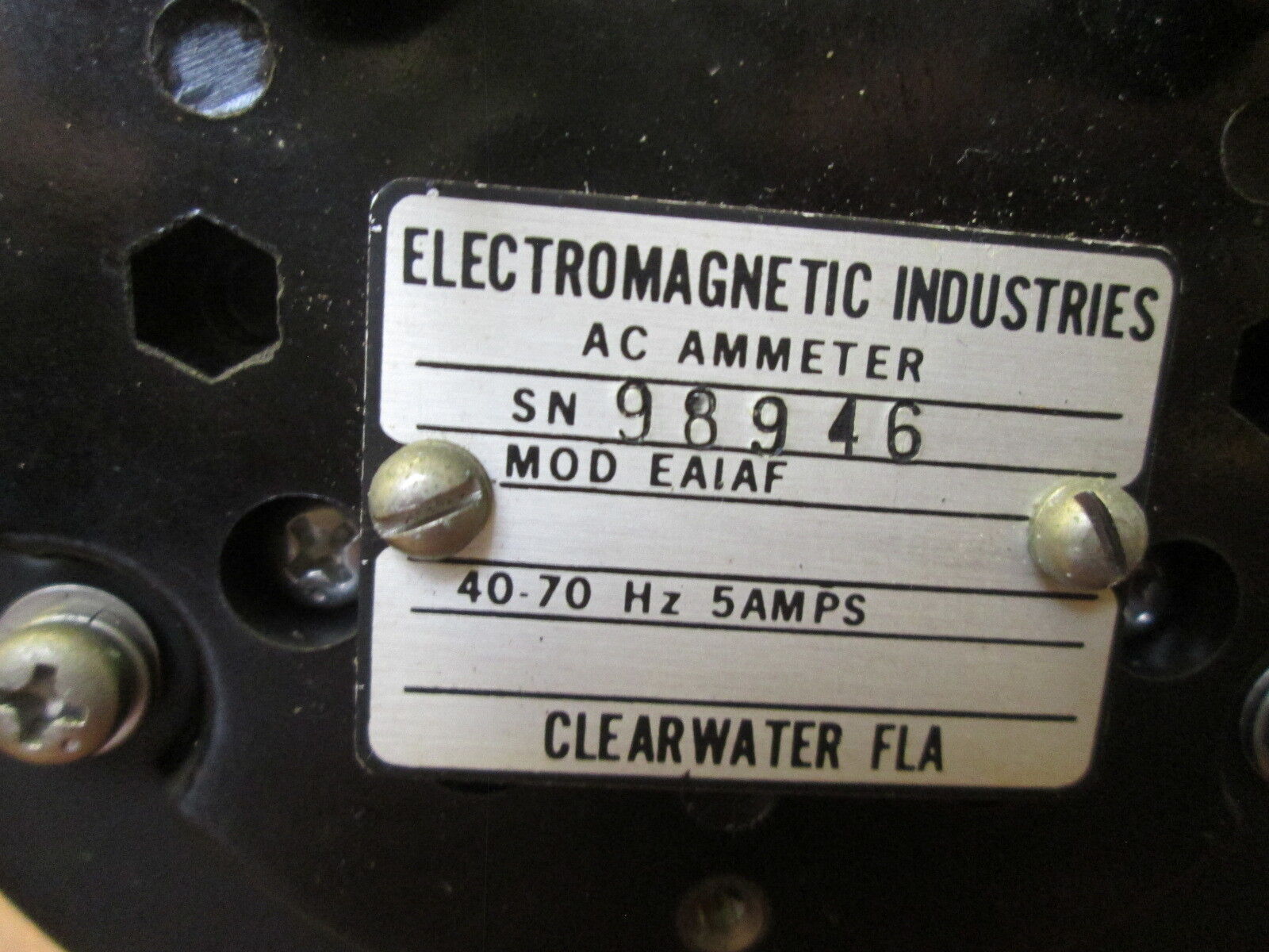 Square D AC Ammeter EAIAF Range: 0-1600A 40-70Hz Used