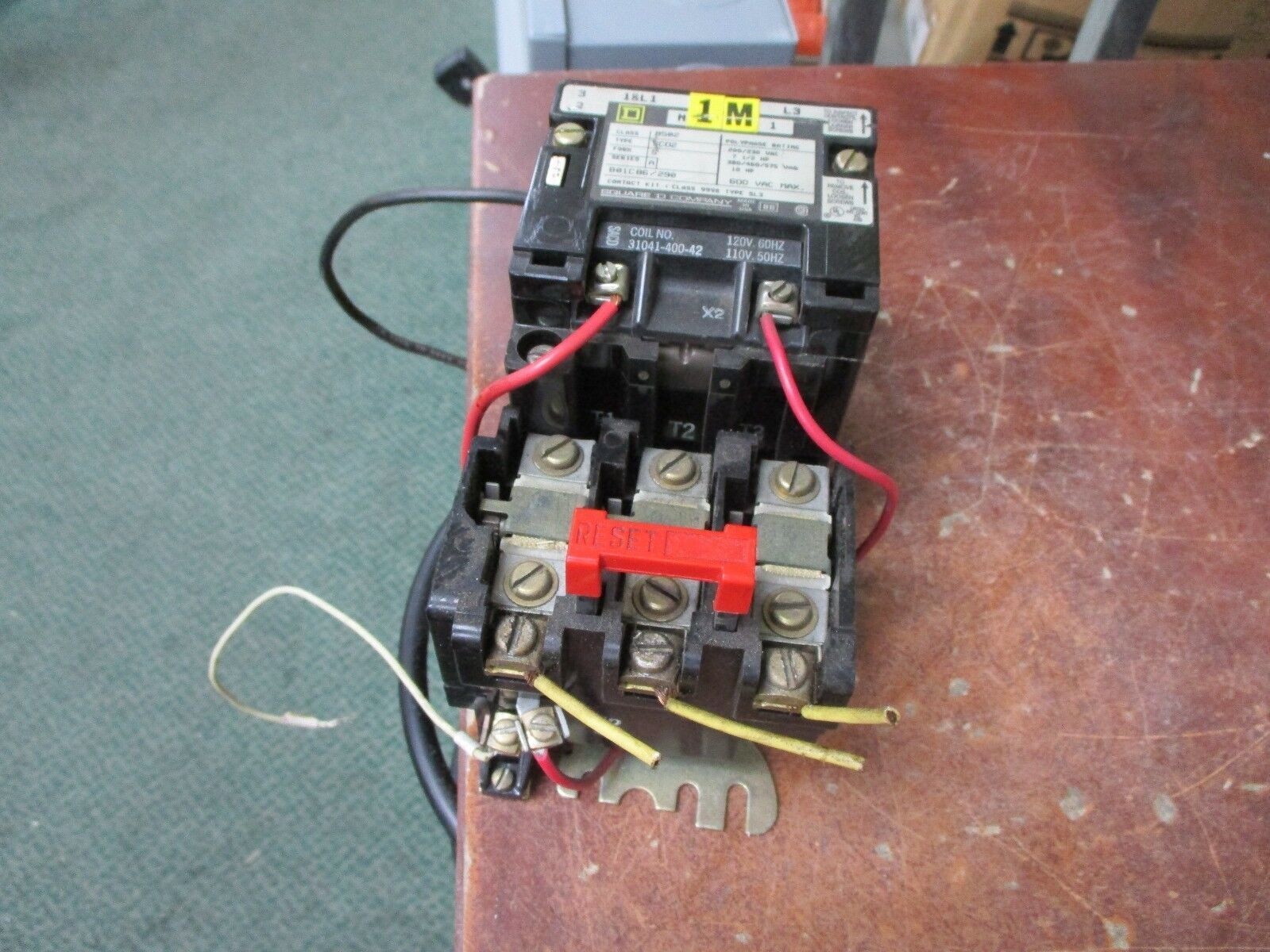 Square D Size 1 Starter 8502 SCO2 120V Coil 600V Used