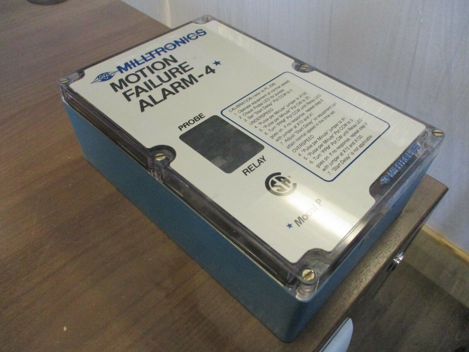 Milltronics Motion Failure Alarm-4 Model P Used