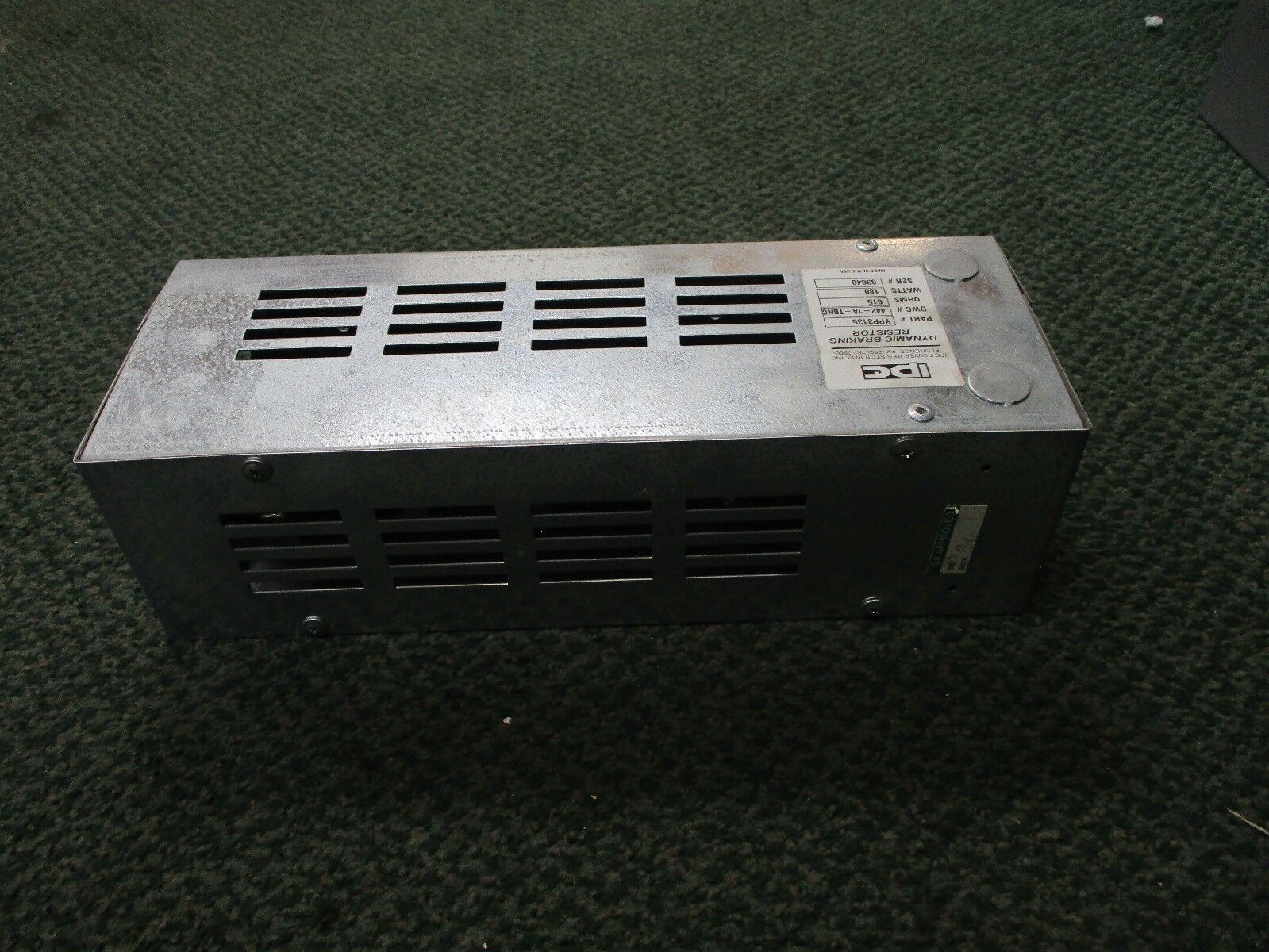 IPC Dynamic Braking Resistor YPP3135 615ohms 180w Used