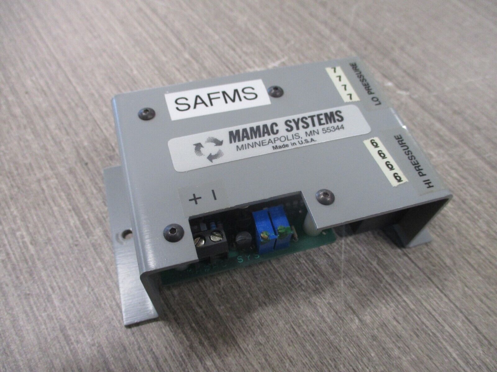 Mamac Systems Pressure Transducer PR-272-5-10-A-1-2-P Used