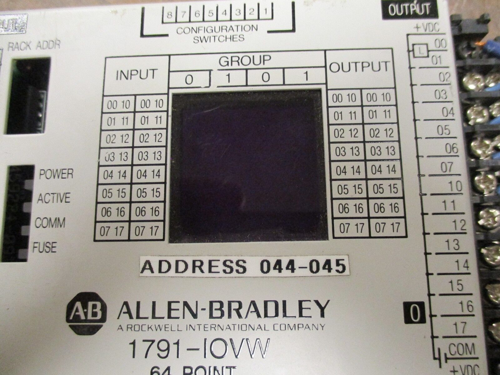 Allen-Bradley 64-Point I/O Module 1791-IOVW 24VDC Distributed Used