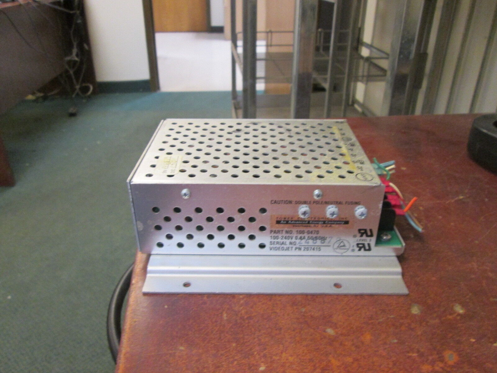 Tower Electronics Power Supply 100-0470 100-240V 0.8A 50/60Hz Used