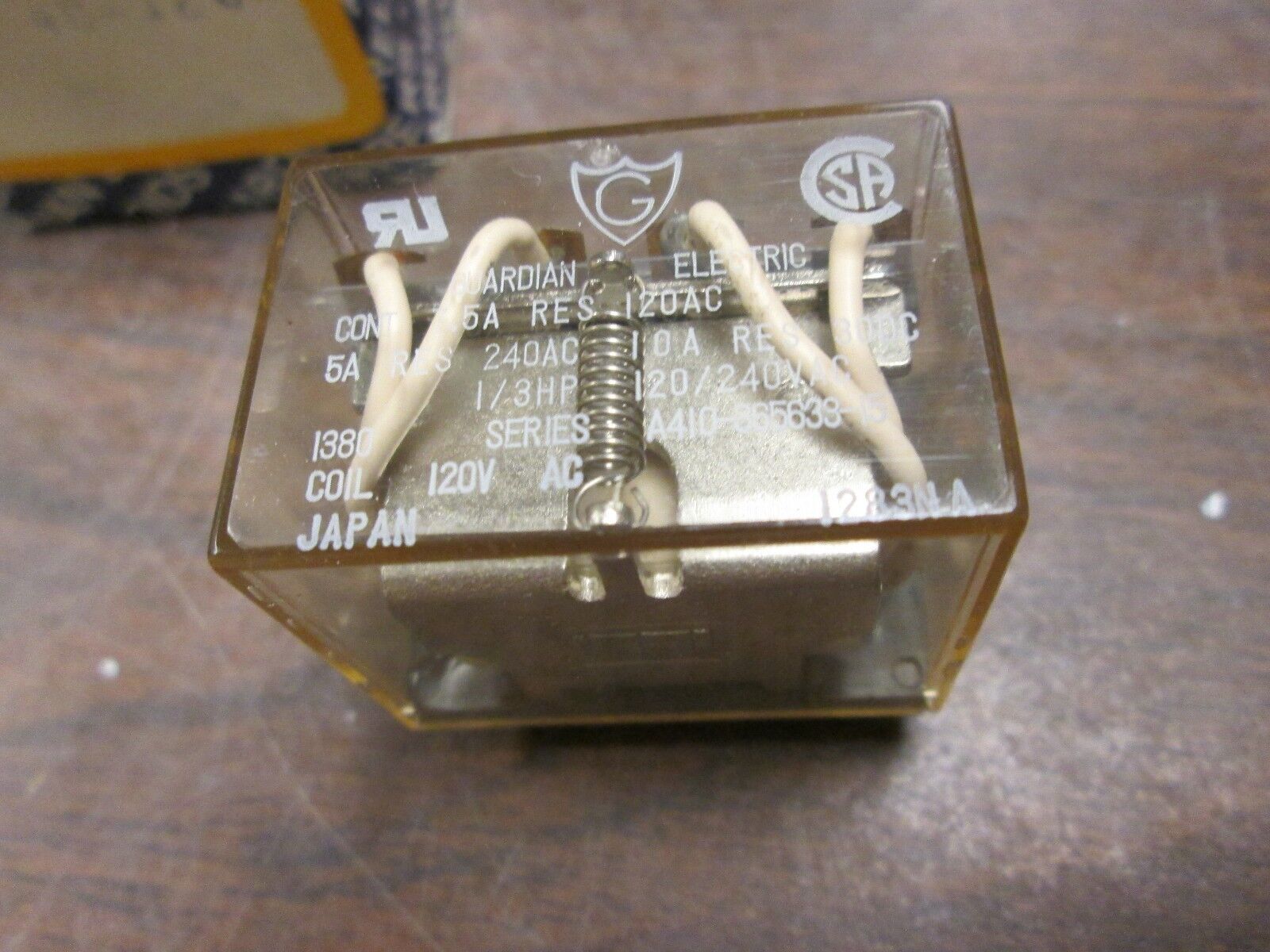 Guardian Relay 1380 4C-120A 10A 120VAC New Surplus