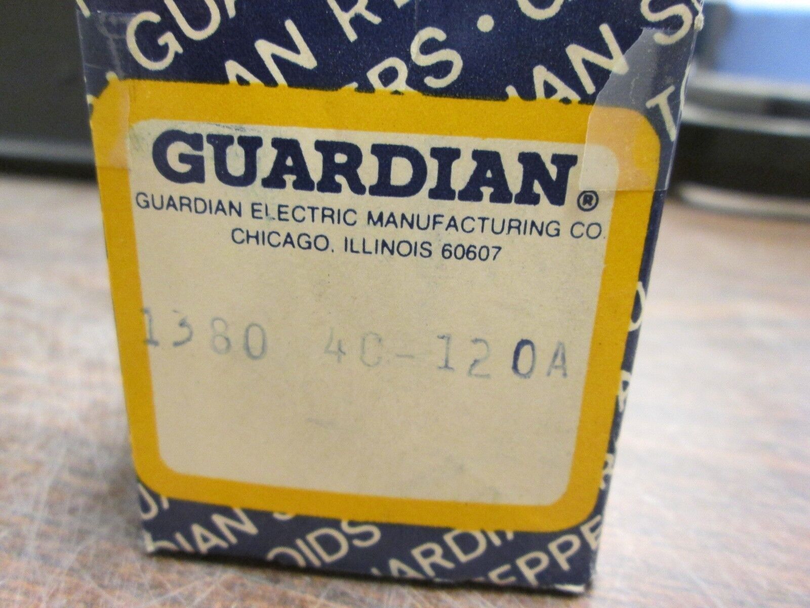 Guardian Relay 1380 4C-120A 10A 120VAC New Surplus