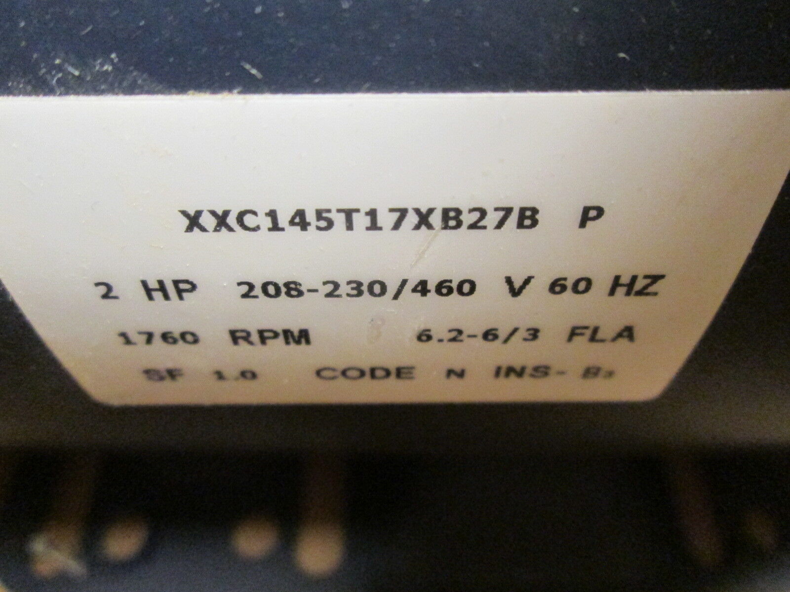 Leeson AC Motor XXC145T17XB27BP 2HP 1760RPM FR: 145T ENCL: EPFC New Surplus